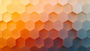 多彩六边形几何图案背景