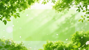 清新绿意盎然的自然景象