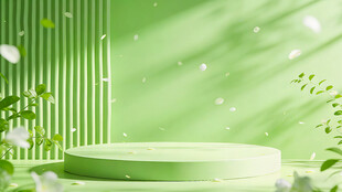 清新绿色产品展示空间