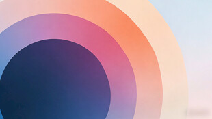 多彩渐变圆形抽象背景图