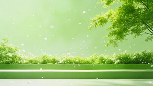 清新绿意自然风景图