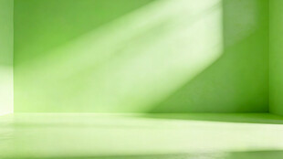 绿色光影室内简约场景