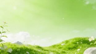 清新绿意盎然的自然风光