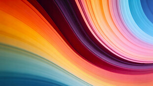 多彩流动线条抽象图案