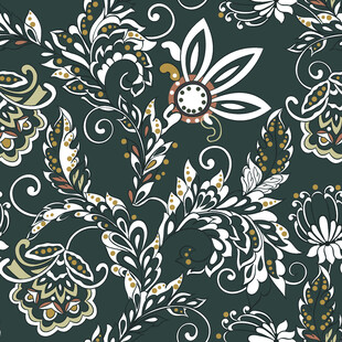 复古花卉图案背景纹理