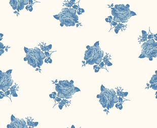 蓝白花卉图案背景