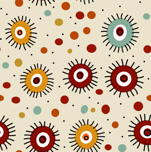 多彩太阳图案无缝背景