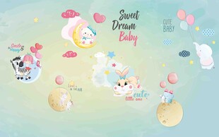 可爱卡通甜品主题插画