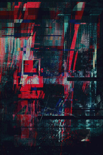 抽象城市夜景艺术画作