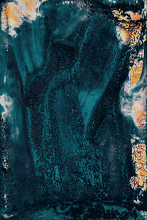 深邃蓝绿抽象纹理画面