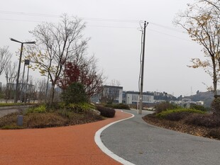 城市中的多彩休闲步道