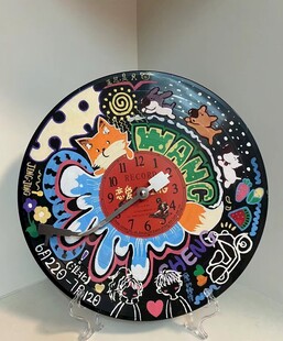 多彩手绘装饰圆盘