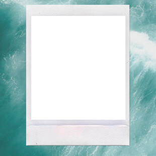 蓝绿背景空白相框图片