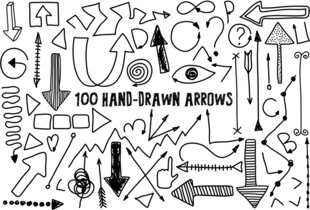 手绘箭头等多样矢量元素
