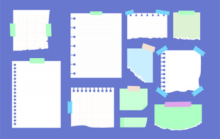 卡通便签与笔记本