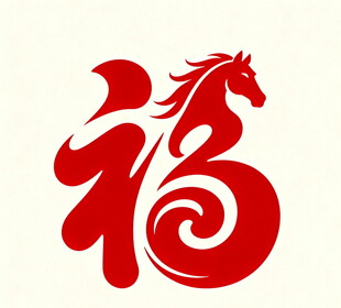 马福融合剪纸艺术图案