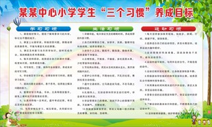 小学生三个习惯