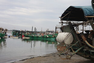 渔村码头的停泊景象