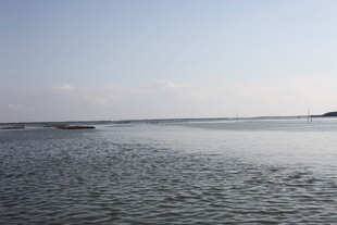 宁静海面开阔的水域风光