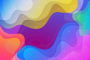 多彩波浪抽象背景图案