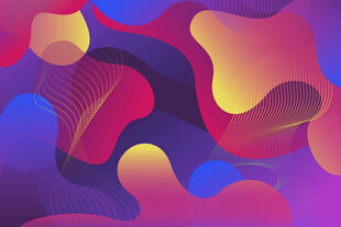 梦幻多彩流体抽象图案