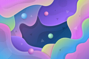 梦幻渐变流体抽象背景图