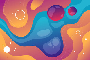 梦幻流体渐变抽象艺术图案