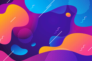 梦幻多彩流体音乐背景图