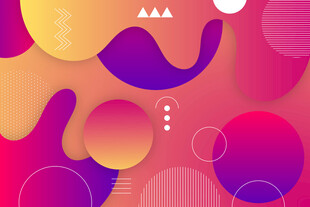 多彩几何抽象艺术图案