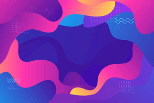 梦幻多彩流体抽象背景图