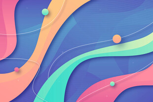多彩流体渐变抽象背景图