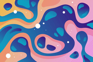 梦幻流体渐变抽象图案