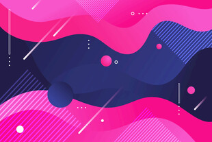 动感渐变波浪抽象背景图