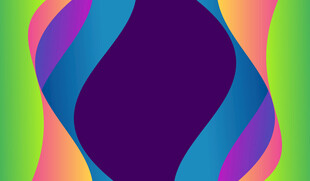 多彩波浪形抽象图案