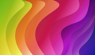 多彩渐变波浪抽象背景图