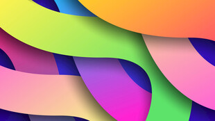 多彩波浪形抽象图案背景