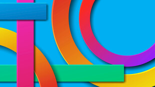 多彩几何图形创意组合