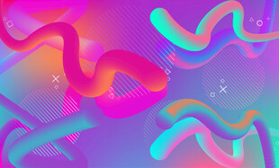 梦幻炫彩流体图案背景