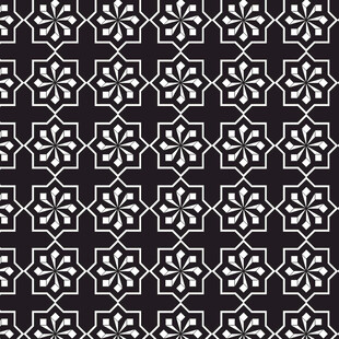 黑白几何花纹图案设计