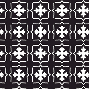黑白几何花纹图案设计