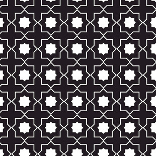 黑白几何花朵图案纹理