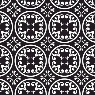黑白复古几何花纹图案