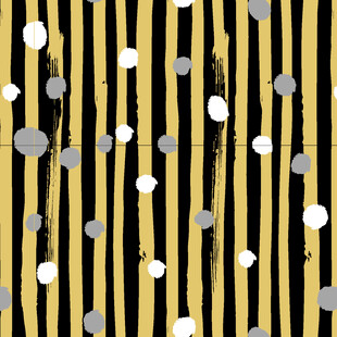 黄黑条纹配圆点图案背景