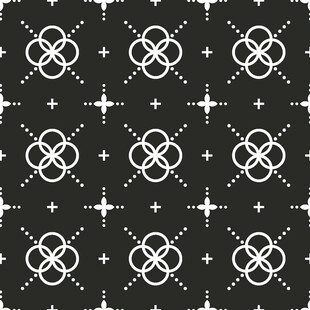 黑白几何图案无缝背景