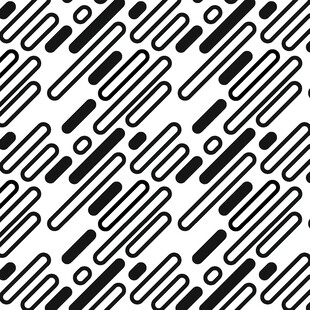黑白几何线条无缝图案