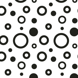 黑白圆圈无缝图案背景