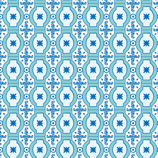 蓝白几何图案无缝背景图