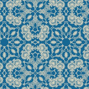 蓝白几何花纹图案