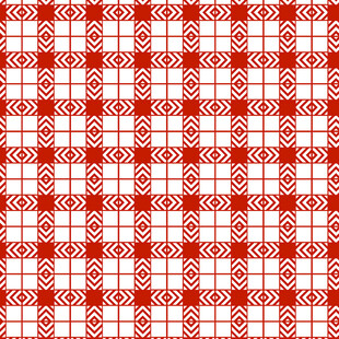 红白格纹几何图案背景