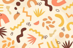 抽象几何植物图案背景